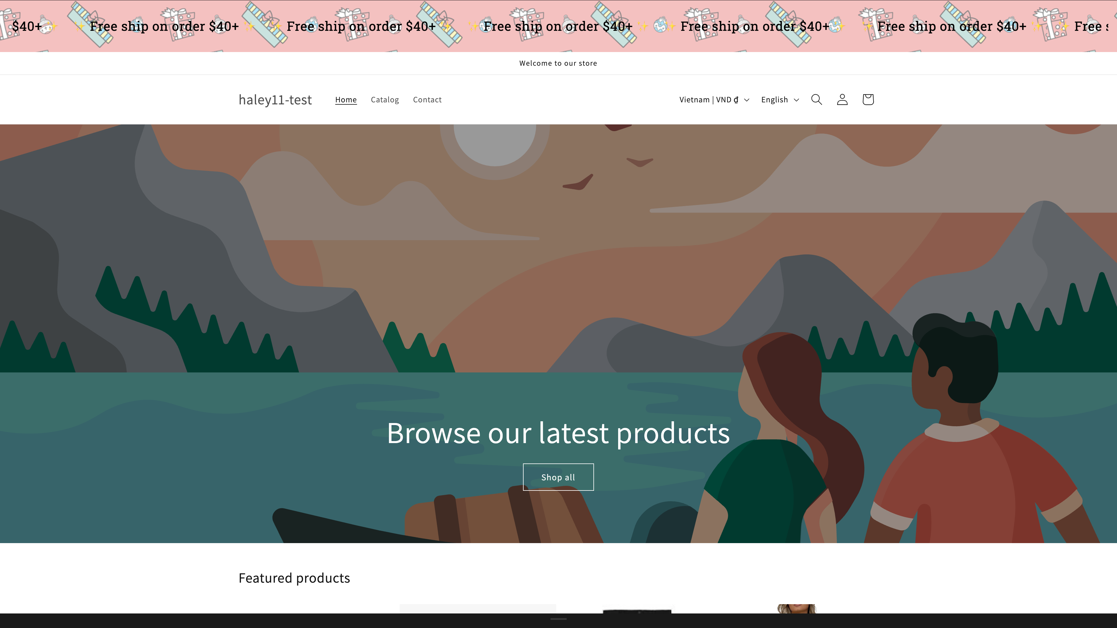An infinite scroll banner with ticker-style scrolling text